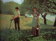 Winslow Homer Waiting for reply France oil painting artist